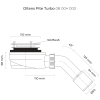 Oltens - syfon brodzikowy PITE TURBO 90 mm do brodzików z maskownicą [08004000]