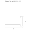 Oltens - haczyk na ręczniki VERNAL chrom [80004100]