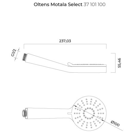 Oltens - słychawka prysznicowa MOTALA SELECT chrom [37101100]