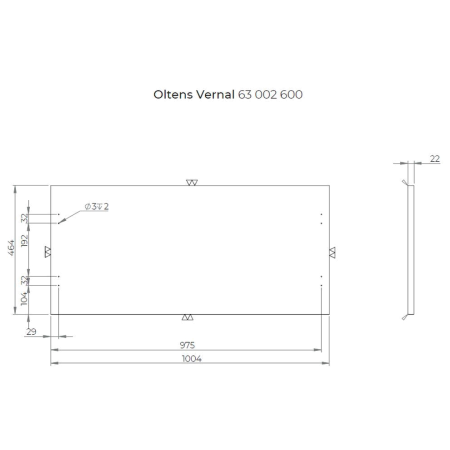 Oltens - szafka podumywalkowa VERNAL 100x46 grafit z blatem dąb [60002460]