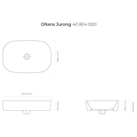 Oltens - umywalka nablatowa JURONG 54x36 cm SmartClean [40804000]