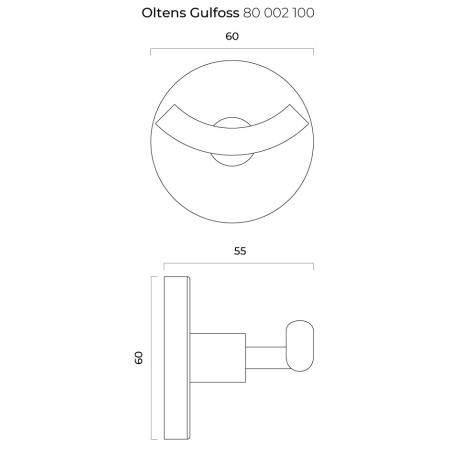 Oltens - haczyk na ręczniki GULFOSS podwójny chrom [80002100]
