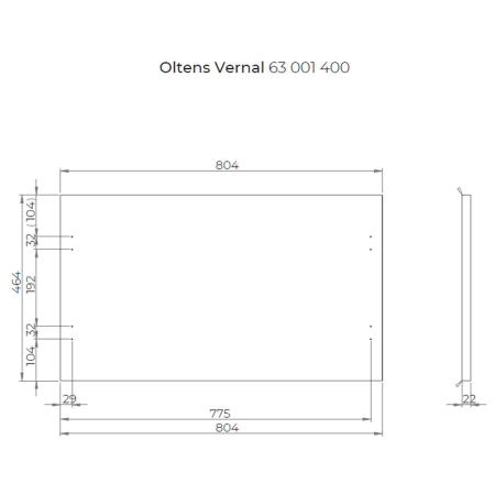 Oltens - szafka podumywalkowa VERNAL 80x46 grafit z blatem [60004400]