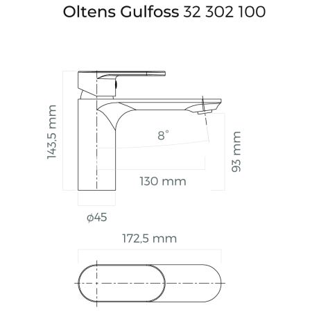 Oltens - bateria umywalkowa niska GULFOSS chrom [32302100]