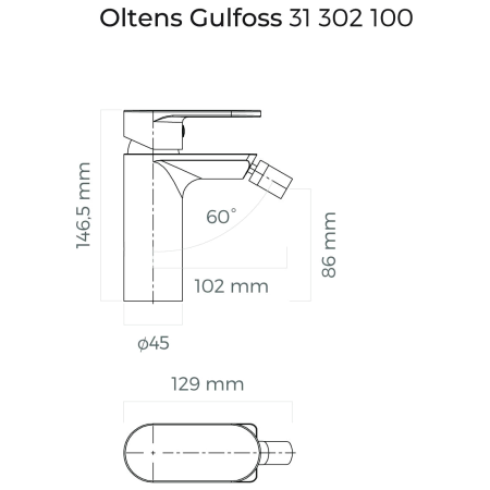 Oltens - bateria bidetowa GULFOSS chrom [31302100]