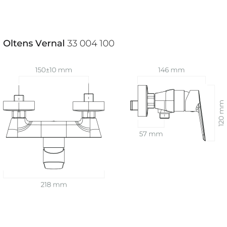 Oltens - bateria prysznicowa VERNAL chrom [33004100]