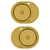QuadronPop - zlewozmywak wpuszczany stalowy CLINT 211 złoto szczotkowane