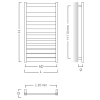 Instal-Projekt - Grzejnik łazienkowy BELTI 40/80 cm GRANITE [C15]