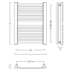 Instal-Projekt - Grzejnik łazienkowy RETTO 40/180 cm WHITE CHOCOLATE [C37]