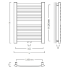 Instal-Projekt - Grzejnik łazienkowy RETTO 50/70 cm GRANITE [C15] podłączenie dolne D50