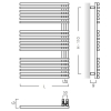 Instal-Projekt - Grzejnik łazienkowy GIULIETTA 50/90 cm SREBRNY [C17]