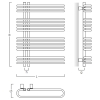 Instal-Projekt - Grzejnik łazienkowy ASTRO 50/80 cm CZARNY STRUKTURALNY [C33]