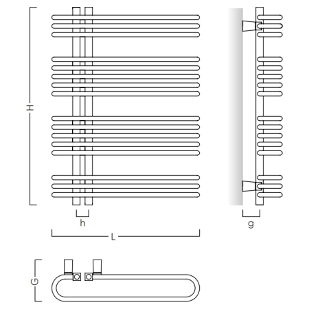 Instal-Projekt - Grzejnik łazienkowy ASTRO 50/80 cm SPARROW [C69]