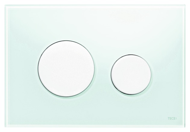 Tece - przycisk TECEloop szkło zielone przyciski białe [9240651] - Towar wycofany/koniec serii