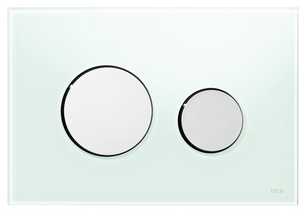 Tece - przycisk TECEloop szkło zielone przyciski chrom [9240653] - Towar wycofany/koniec serii