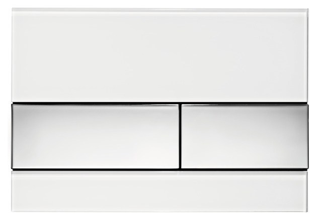 Tece - przycisk TECEsquare szkło białe przyciski chrom [9240802]