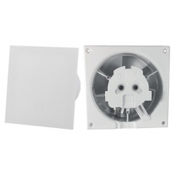 AirRoxy - kompletny wentylator dRim HS 100 z czujnikeim wilgoci z panelem z plexi biały mat