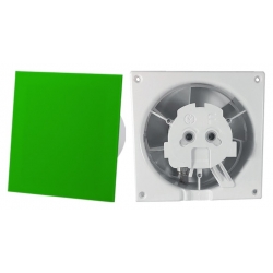 AirRoxy - kompletny wentylator dRim HS 100 z czujnikeim wilgoci z panelem z plexi zielony połysk