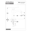 Omnires - bateria umywalkowa z korkiem klik-klak ART DECO, miedź antyczna [AD5111ORB]
