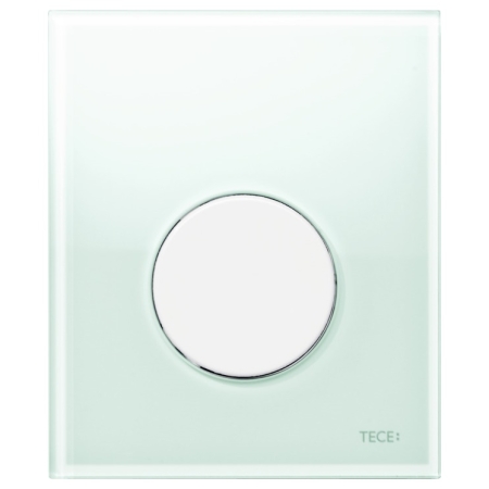 Tece - przycisk do pisuaru TECEloop szkło zielone przycisk biały [9242651] - Towar wycofany/koniec serii