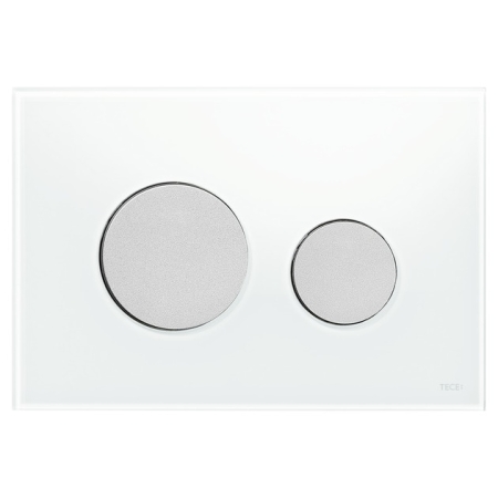Tece - przycisk TECEloop szkło białe przyciski chrom mat [9240659]