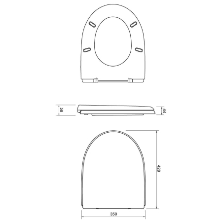Cersanit - deska do wc MERIDA wolnoopadająca polipropylen [K98-0084]