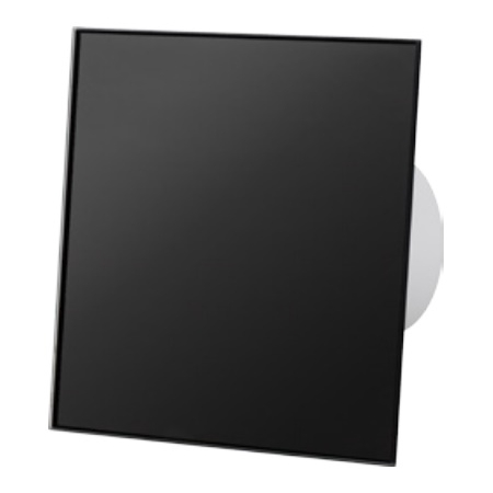 AirRoxy - kompletna kratka wentylacyjna dRim z panelem szklanym czarny mat