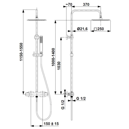 KFA - kolumna natryskowa termostatyczna LOGON PREMIUM [5746-920-00]