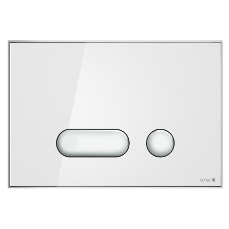 Cersanit - przycisk INTERA szkło białe [S97-022]