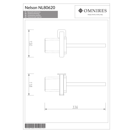 Omnires - szczotka toaletowa NELSON, chrom [NL80620CR]