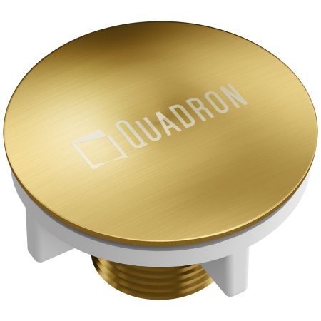 Quadron - zaślepka otworu na baterię PVD złoto szczotkowane